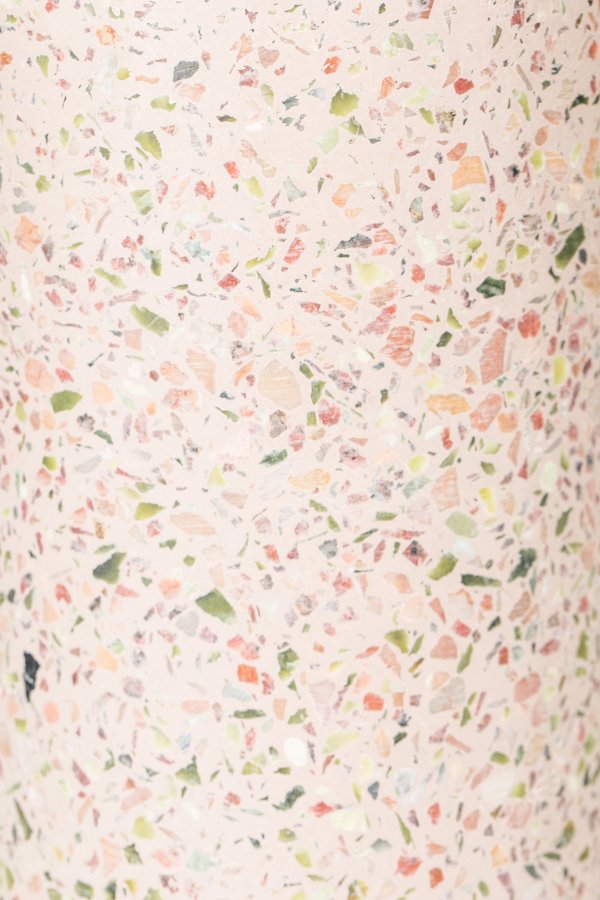 ZUIVER Fajen vase, rund - rosa terrazzo
