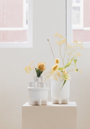 ZUIVER Servantvase S - hvit keramikk