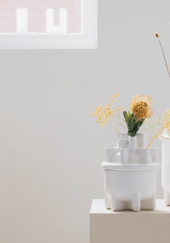 ZUIVER Servantvase S - hvit keramikk