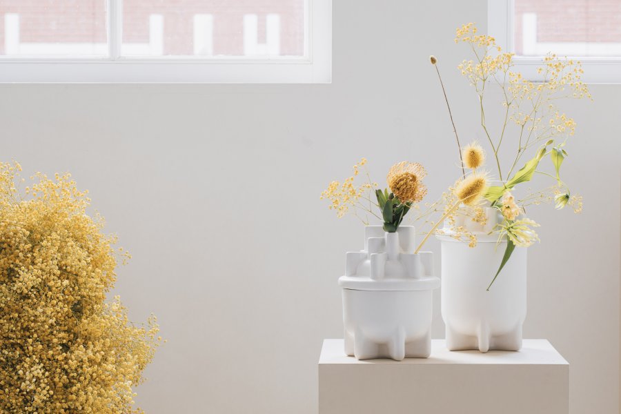 ZUIVER Servantvase S - hvit keramikk