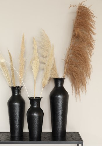 WHITE LABEL LIVING Dunja M vase, rund - antikk svart stl (H:49)