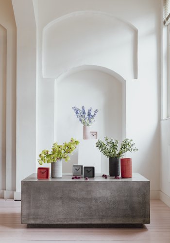 ZUIVER Fajen vase, rund - gr betong