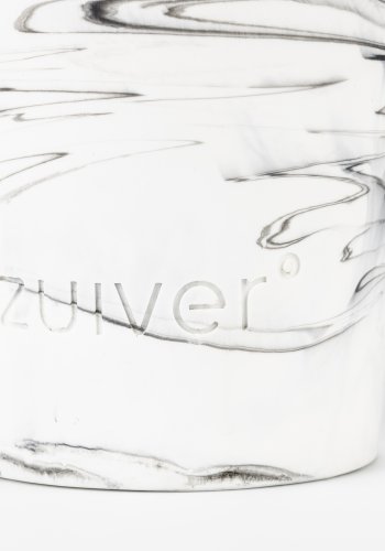 ZUIVER Konisk vase M, rund - hvit og sort harpiks