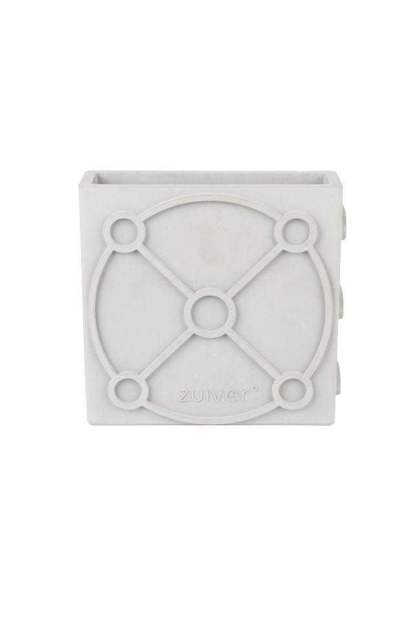 ZUIVER Grafisk vase, rektangulr - gr betong