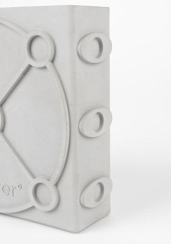 ZUIVER Grafisk vase, rektangulr - gr betong