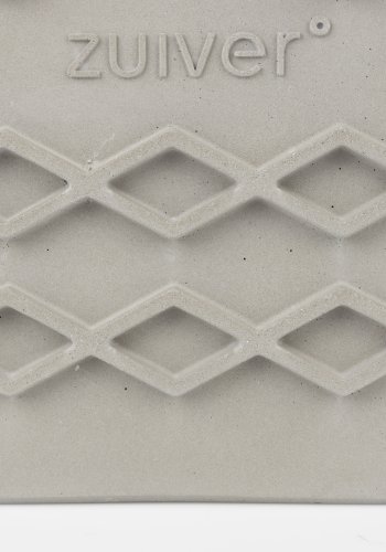 ZUIVER Grafisk vase, firkantet - gr betong