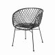 BLOOMINGVILLE loungestol - sort rattan/metal, m. armln 