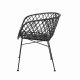 BLOOMINGVILLE loungestol - sort rattan/metal, m. armln 