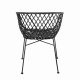 BLOOMINGVILLE loungestol - sort rattan/metal, m. armln 