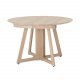 BLOOMINGVILLE rundt Owen spisebord med uttrekk - naturlig hvitkalket eik (118/168/218)
