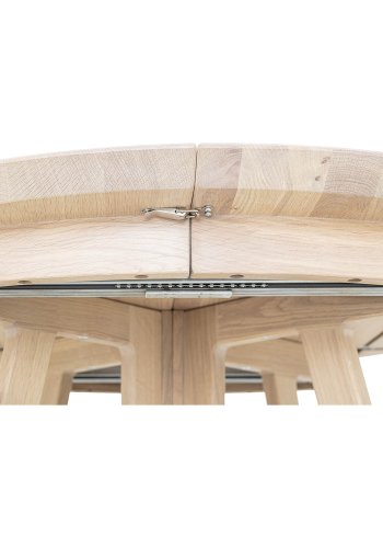 BLOOMINGVILLE rundt Owen spisebord med uttrekk - naturlig hvitkalket eik (118/168/218)