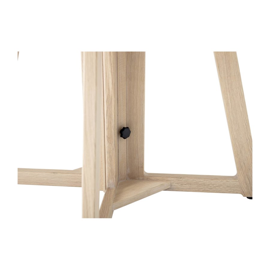 BLOOMINGVILLE rundt Owen spisebord med uttrekk - naturlig hvitkalket eik (118/168/218)