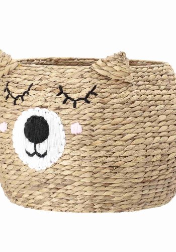 BLOOMINGVILLE MINI kurv - natur flettet vandhyacint, rund ( 50)