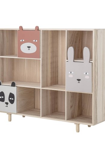 BLOOMINGVILLE MINI bogreol m. 3 skuffer - gr kejsertr 