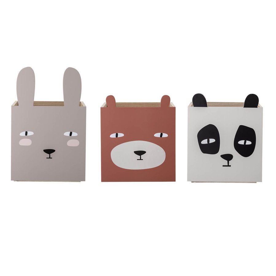 BLOOMINGVILLE MINI bogreol m. 3 skuffer - gr kejsertr 