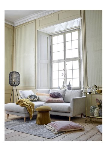 BLOOMINGVILLE Roberta rund puff - brun polyester (44) 