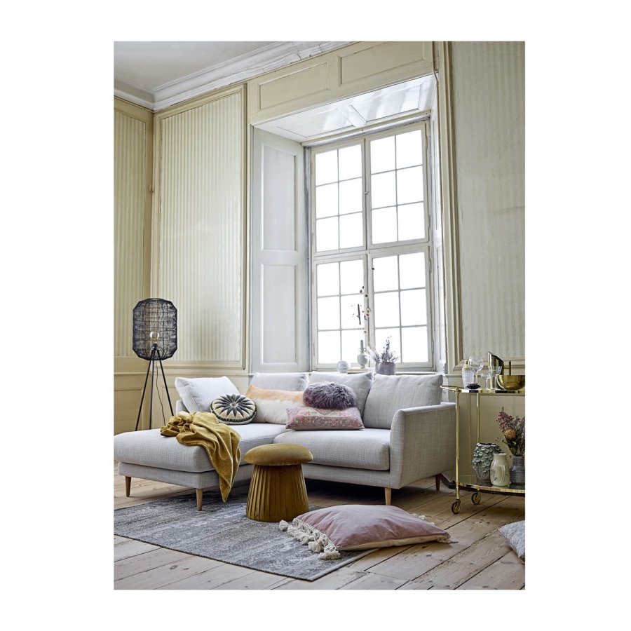 BLOOMINGVILLE Roberta rund puff - brun polyester (44) 