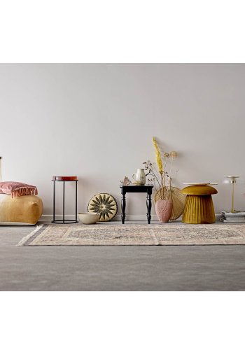 BLOOMINGVILLE Roberta rund puff - brun polyester (44) 