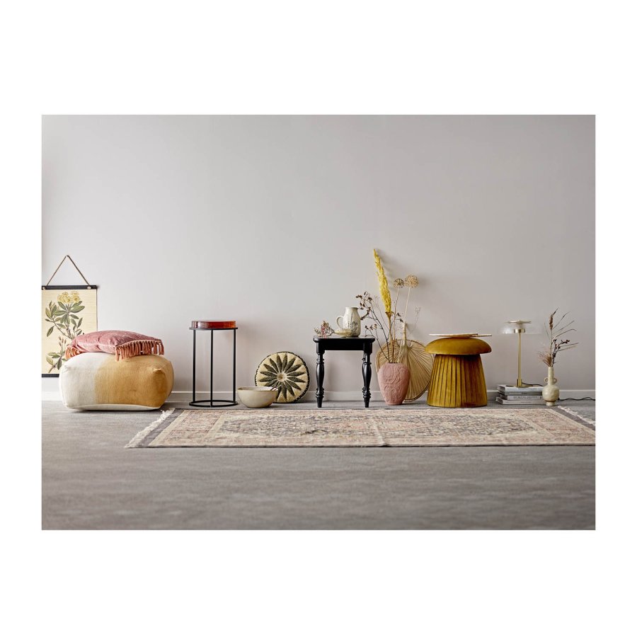 BLOOMINGVILLE Roberta rund puff - brun polyester (44) 