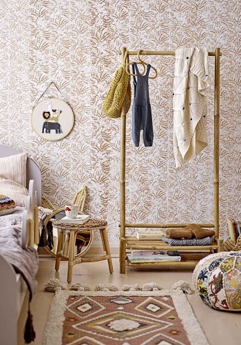 BLOOMINGVILLE MINI Kleiderständer, mit Ablagen – natürlicher Bambus