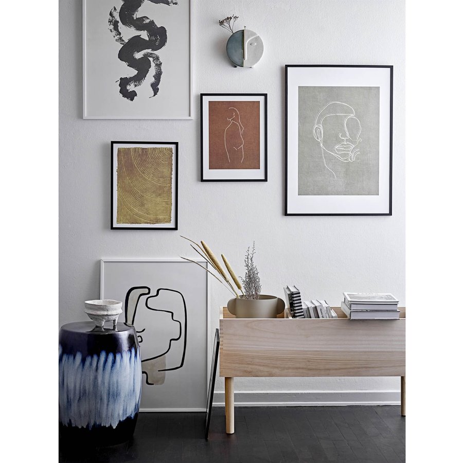 BLOOMINGVILLE Douve Buchständer – natürliches Paulownia-Holz (H: 50 cm x 35 cm x cm)