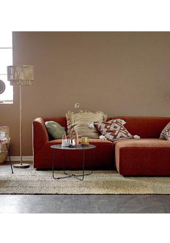 BLOOMINGVILLE Oudon Loungesessel mit Armlehnen – natürliches Rattan und Eisen