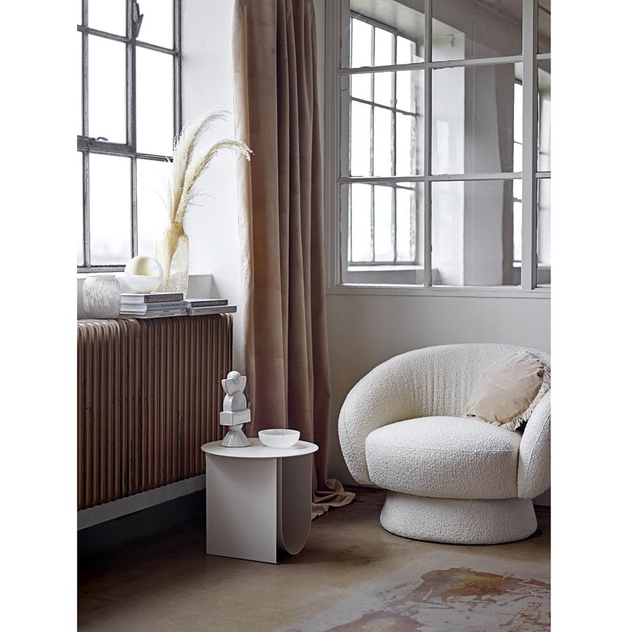 BLOOMINGVILLE Ted Loungesessel, mit Armlehnen – weißes Polyester