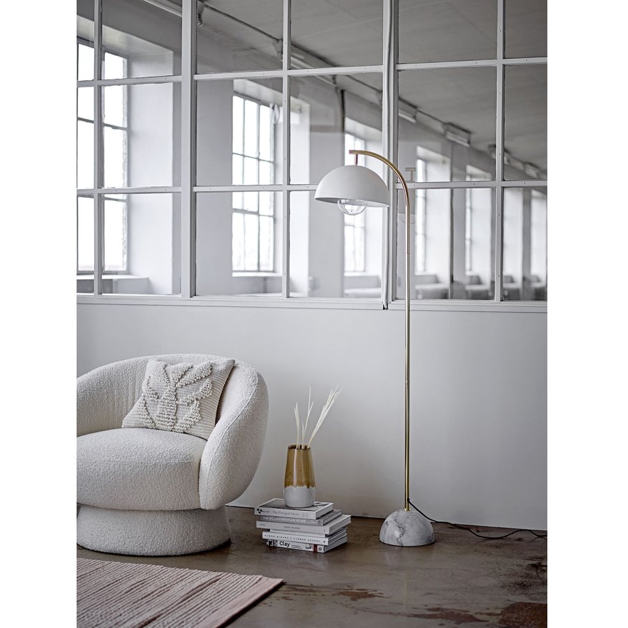 BLOOMINGVILLE Ted Loungesessel, mit Armlehnen – weißes Polyester