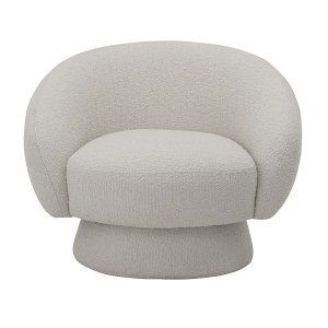 BLOOMINGVILLE Ted Ftölj, med Armstöd - Vit Polyester