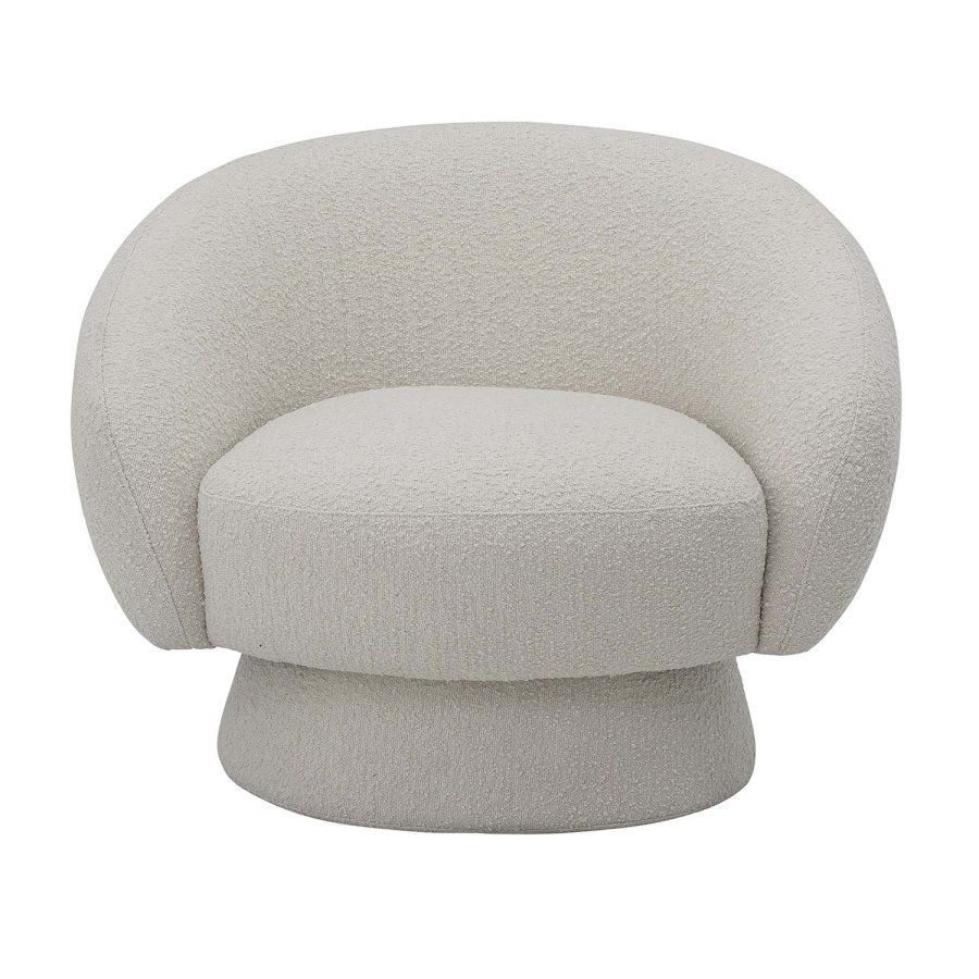 BLOOMINGVILLE Ted Loungesessel, mit Armlehnen – weißes Polyester