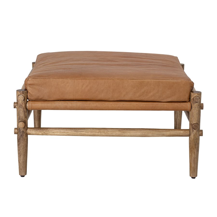 BLOOMINGVILLE Aysia Hocker - Naturleder und natürliches Mangoholz