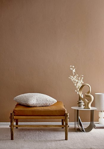 BLOOMINGVILLE Aysia Hocker - Naturleder und natürliches Mangoholz