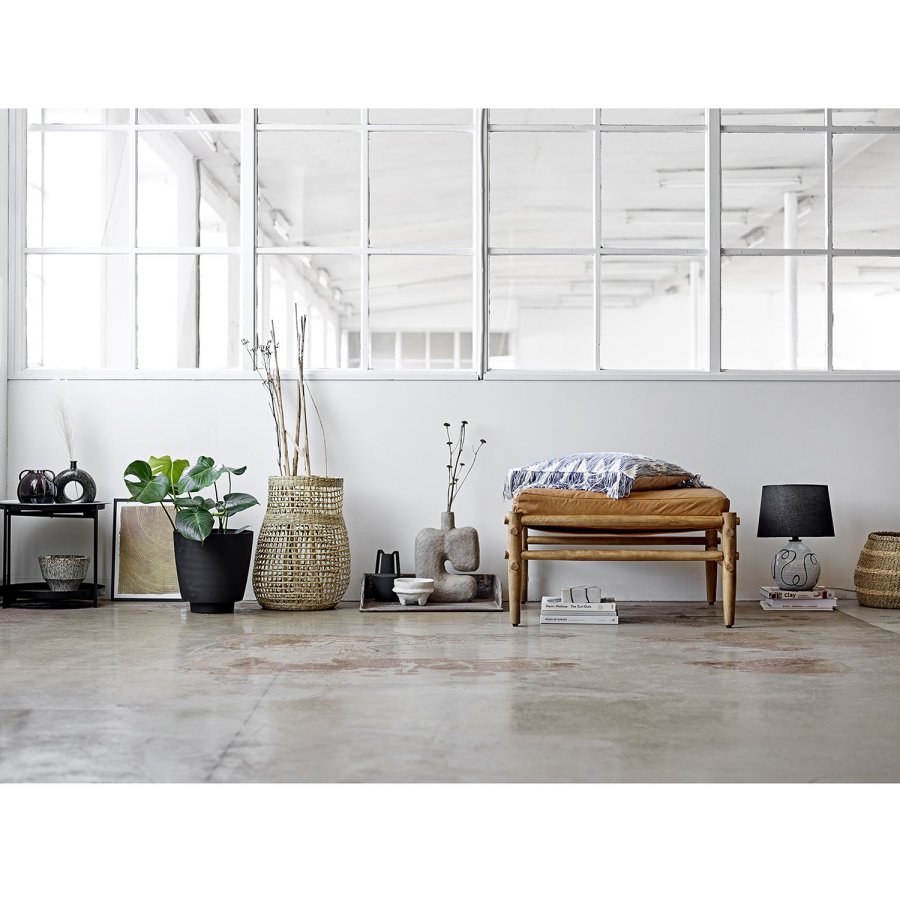 BLOOMINGVILLE Aysia Hocker - Naturleder und natürliches Mangoholz