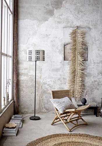 BLOOMINGVILLE Selita Stehlampe - Naturleinen und schwarzes Metall (42)