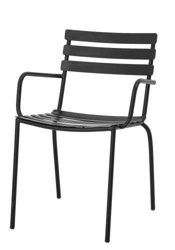 BLOOMINGVILLE Monsi hagestol, med armlener - sort galvanisert jern