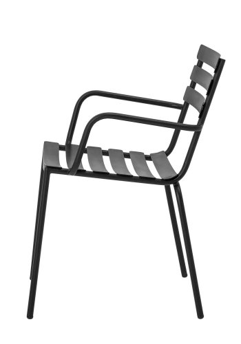 BLOOMINGVILLE Monsi hagestol, med armlener - sort galvanisert jern