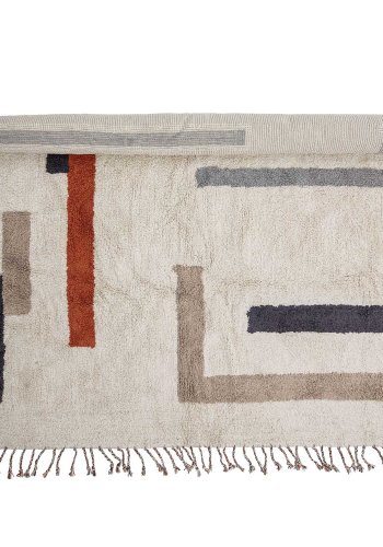 BLOOMINGVILLE Jue golvmatta - flerfrgad bomull (200x140)