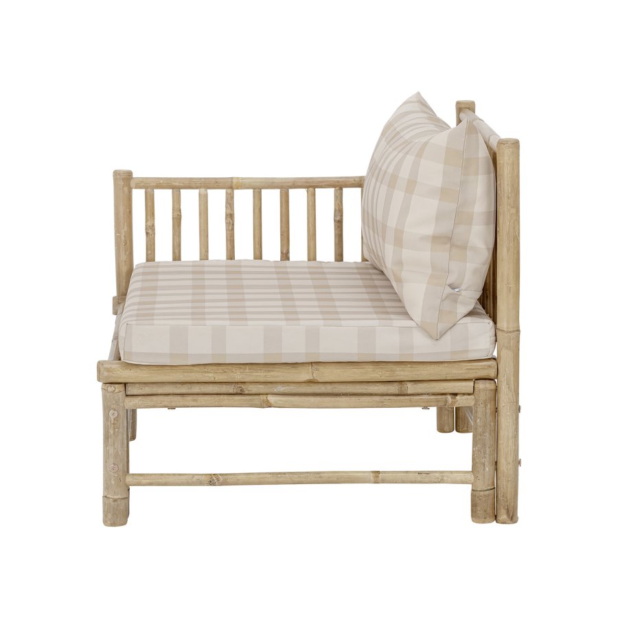 BLOOMINGVILLE Corfu utendrs modulsofa, venstre hjrne - polyester og naturlig bambus
