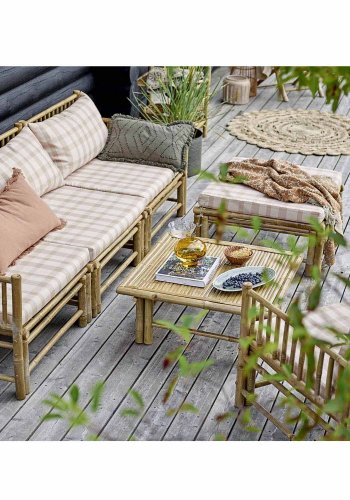 BLOOMINGVILLE Korfu udendrs modul sofa, hjre hjrne - polyester og natur bambus