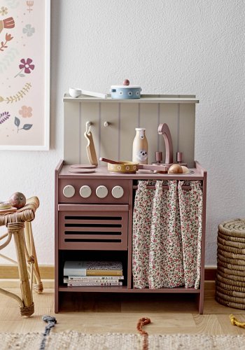 BLOOMINGVILLE MINI Pippi miniovn - brun MDF og lotustre (40x26)