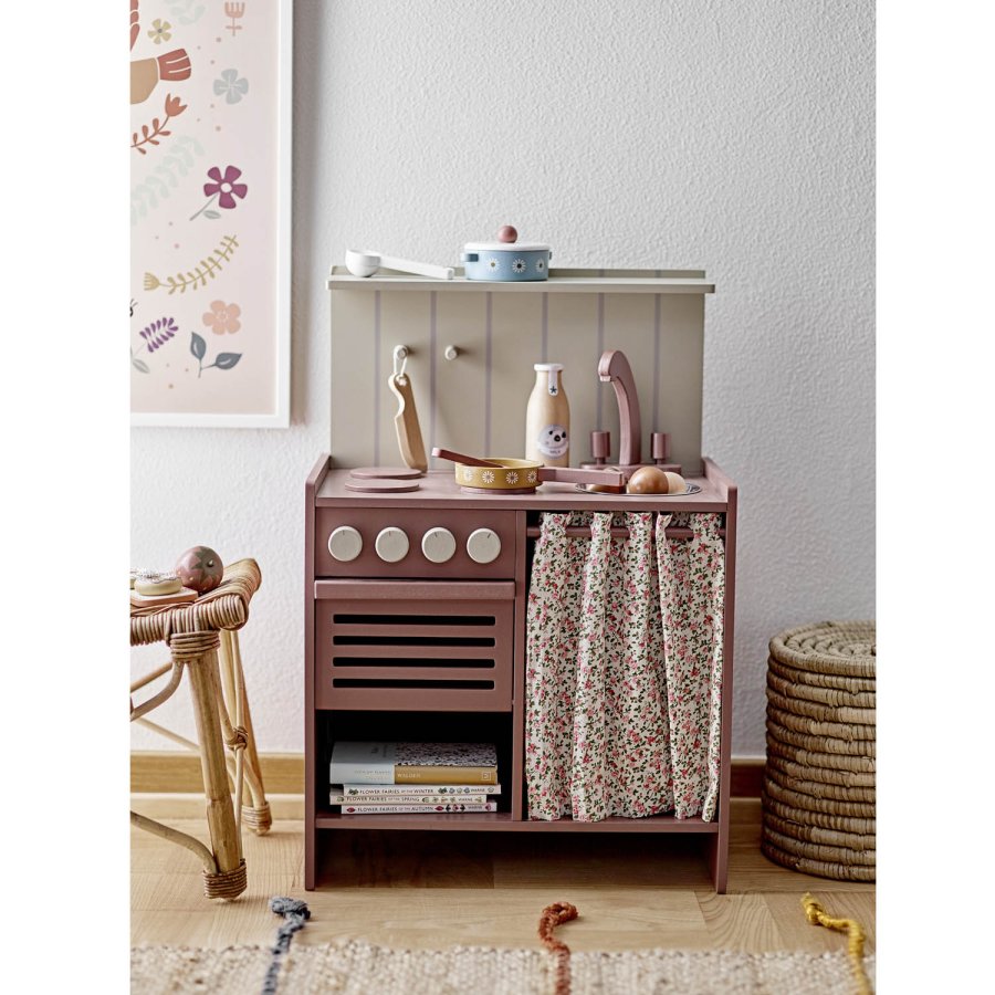 BLOOMINGVILLE MINI Pippi miniovn - brun MDF og lotustre (40x26)