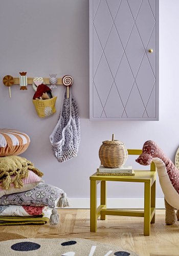 BLOOMINGVILLE MINI Nell Wandschrank, m. 1 Tür und 2 Regalen - lila MDF