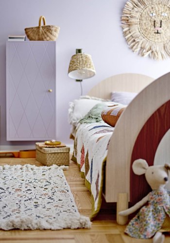 BLOOMINGVILLE MINI Nell Wandschrank, m. 1 Tür und 2 Regalen - lila MDF