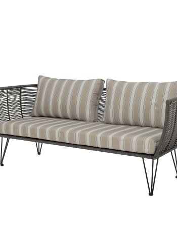 BLOOMINGVILLE Mundo hagesofa, med puter - grnt polyestertau og svart metall