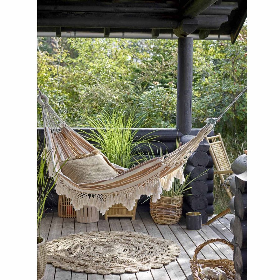 BLOOMINGVILLE Sole Blumentopfabdeckungen, quadratisch - Bambus natur (2er-Set)