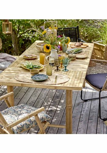 BLOOMINGVILLE Sole Blumentopfabdeckungen, quadratisch - Bambus natur (2er-Set)