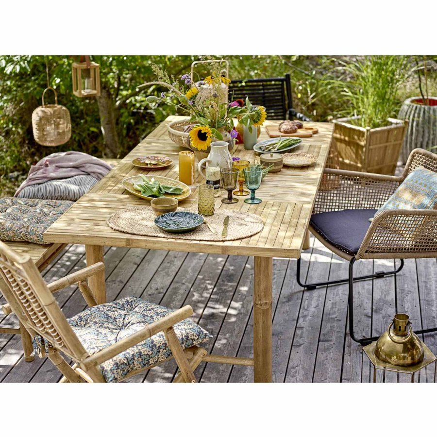 BLOOMINGVILLE Sole Blumentopfabdeckungen, quadratisch - Bambus natur (2er-Set)