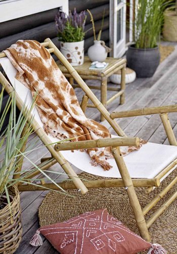 BLOOMINGVILLE Korfu liggestol - bomuld og natur bambus