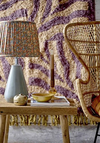 BLOOMINGVILLE Izza gulvteppe, rektangulrt - lilla bomull (150x90)