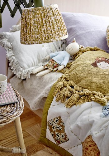 BLOOMINGVILLE MINI Melua Plaid - natur/bunt Baumwolle/Leinen (152x127)